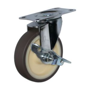 ハンマーキャスター HAMMER CASTER ハンマーキャスター 415E-UB125-BAR01 Eシリーズ 自在ブレーキ付ウレタンB車 125mm