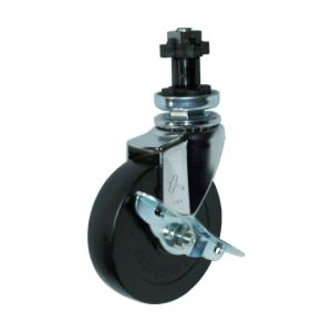 ハンマーキャスター HAMMER CASTER ハンマーキャスター 4152EN-R100-BAR01 E型パイプ差し込み38mm 用 自在SP付 ゴム車 100mm