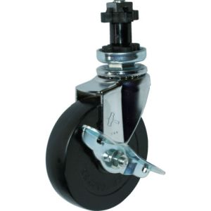 ハンマーキャスター HAMMER CASTER ハンマーキャスター 4152EN-R125-BAR01 E型パイプ差し込み38mm 用 自在SP付 ゴム車 125mm