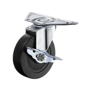 ハンマーキャスター HAMMER CASTER ハンマーキャスター 215E-R75 プレート式コーナーキャスター 旋回式ゴム車輪 75mm ストッパー付