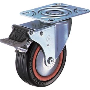 ハンマーキャスター HAMMER CASTER ハンマーキャスター 415M-RB100-BAR01 M型 自在SP付 ゴムB車 100mm トータルロック