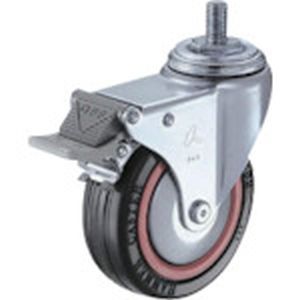 ハンマーキャスター HAMMER CASTER ハンマーキャスター 415MA-RB75 ねじ込み旋回式ゴム車輪 ナイロンホイール ボールベアリング 75mm トータルロック
