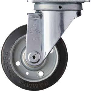 ハンマーキャスター HAMMER CASTER ハンマーキャスター 420S-R100 旋回式ゴム車輪 100mm
