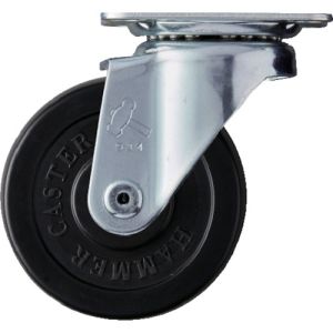 ハンマーキャスター HAMMER CASTER ハンマーキャスター 420S-RDB75 旋回式ゴム車輪 ローラーベアリング 75mm