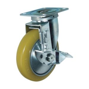 ハンマーキャスター HAMMER CASTER ハンマーキャスター 413S-URB100-BAR01 Sシリーズ 自在SP付 ウレタンB車 100mm