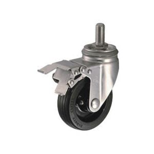 ハンマーキャスター HAMMER CASTER ハンマーキャスター 315SA-RU100 SAシリーズオールステンレス 旋回式ゴム車輪 ナイロンホイール 100mm ストッパー付
