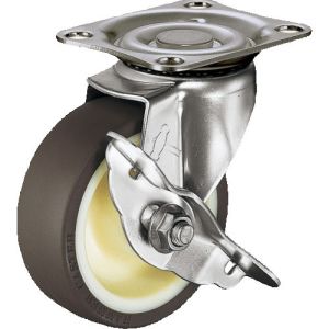ハンマーキャスター HAMMER CASTER ハンマーキャスター 315S-UB65-BAR01 S型 オールステンレス 自在SP付 ウレタンB車 65mm