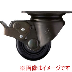 ハンマーキャスター HAMMER CASTER ハンマーキャスター 5451S-NRB65 低床重荷重用旋回式ナイロン車輪 ボールベアリング 65mm SP付 本体 黒色