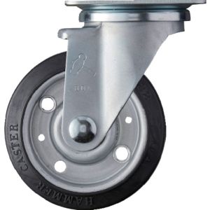 ハンマーキャスター HAMMER CASTER ハンマーキャスター 420YS-RBB150 特殊鋼板製 自在 ゴムB車150mm
