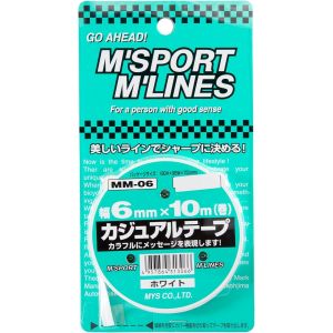 向島自動車用品製作所 向島自動車用品製作所 MM-06 カジュアルテープ 幅6mm×10m ホワイト