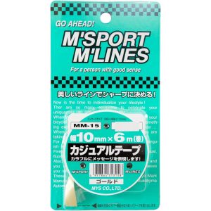 向島自動車用品製作所 向島自動車用品製作所 MM-15 カジュアルテープ 幅10mm×6m ゴールド