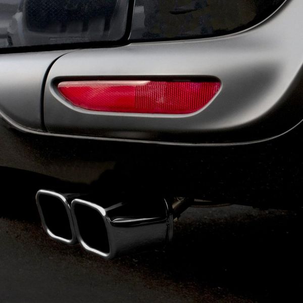  向島自動車用品製作所 向島自動車用品製作所 MT-42 マフラーカッターツイン ユーロスタイルデュアルモデル ガンメタ