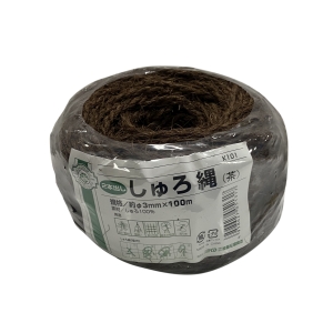 加藤伝蔵商店 加藤伝蔵商店 K101 しゅろ縄 茶 Φ3×100m 2本出し 園芸 植木