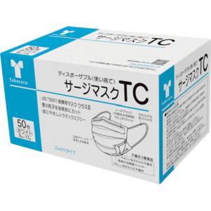 竹虎 竹虎 076105 サージマスクTC ホワイト 50枚入