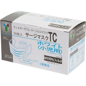 竹虎 竹虎 076107 サージマスクTCホワイト小児用 50枚入