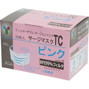 竹虎 竹虎 076110 サージマスクTC ピンク 50枚入