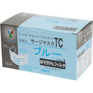 竹虎 竹虎 076115 サージマスクTC ブルー 50枚入