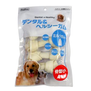 ペットプロジャパン PetPro ペットプロ デンタル&ヘルシーガム ミルクガム 骨型小4本