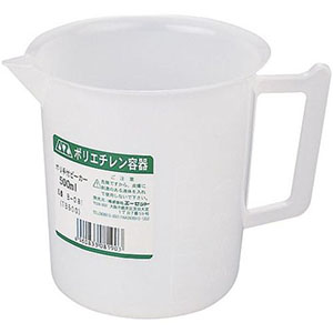 エーゼット AZ AZ B081 TB500 ポリエチレン容器 ポリ手付ビーカー 500ml エーゼット