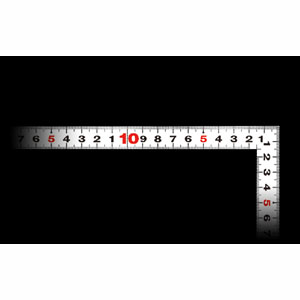 シンワ測定 SHINWA シンワ測定 11109 曲尺同厚 ホワイト 50cm/1尺5寸 併用目盛 名作