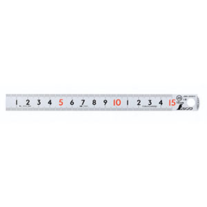 シンワ測定 SHINWA シンワ測定 13131 ピックアップスケール シルバー15cm cm表示 上下1mmピッチ 赤数字入 JIS