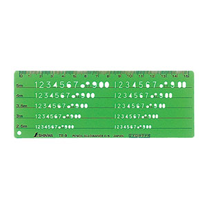 シンワ測定 SHINWA シンワ測定 66016 テンプレート TE-9 数字記号定規
