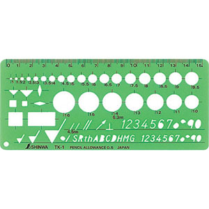 シンワ測定 SHINWA シンワ測定 66027 テンプレート TK-1 仕上記号定規