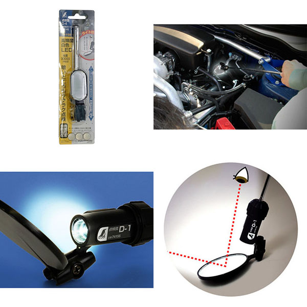  シンワ測定 SHINWA シンワ測定 74158 点検鏡 D-4 楕円型 25×50mm ライト付