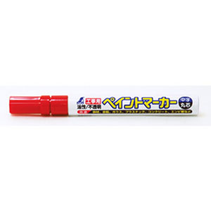シンワ測定 SHINWA シンワ測定 78415 工事用 ペイントマーカー 中字 丸芯 赤