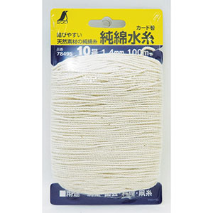 シンワ測定 SHINWA シンワ測定 78495 純綿水糸 カード巻 10号 1.4mm 100m