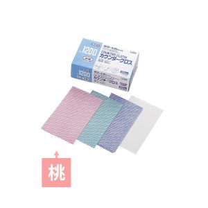 リーテック リーテック 抗菌 カウンタークロス 50枚入 ピンク No.1200