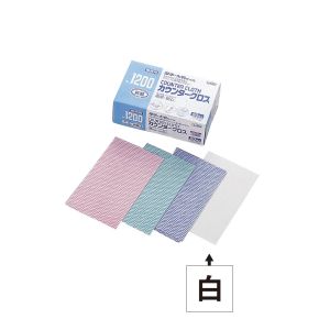 リーテック リーテック 抗菌 カウンタークロス 50枚入 ホワイト No.1200