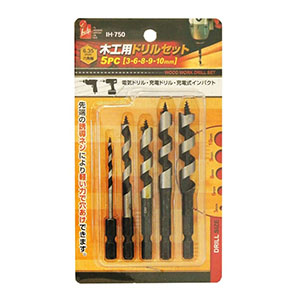 アイヘルプ iHelp アイヘルプ IH-750 木工用ドリル 六角軸 5本セット
