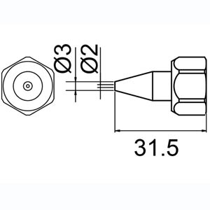 白光 HAKKO 白光 801-N-2 ノズル 806用交換ノズル HAKKO