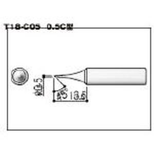 白光 HAKKO 白光 T18-C05 0.5C型 T18シリーズ交換こて先 HAKKO