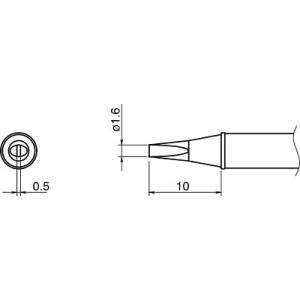 白光 HAKKO 白光 T31シリーズ交換こて先 T31-02D16 1.6D型