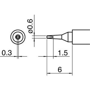 白光 HAKKO 白光 T30-D06 0.6D型 T30シリーズ交換こて先 HAKKO