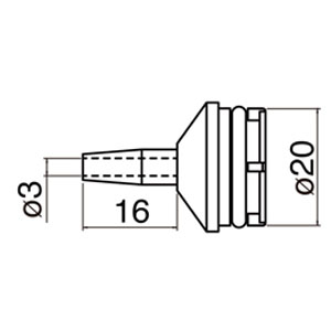 白光 HAKKO 白光 SPPON用交換ノズル 20-N ノズル