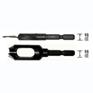 スターエム STAR-M スターエム 58X-S3510 ハイス六角軸皿取錐 下穴錐タイプ&埋木錐 セット 3.5X10X10 STAR-M