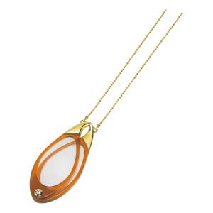 池田レンズ工業 ILK 池田レンズ 両眼 ペンダント ルーペ 330-2.5 オレンジ