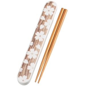 ハコヤ HAKOYA ハコヤ 18.0 スライド 箸箱セット 桜木目 シロ HAKOYA たつみや