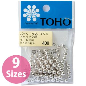 トーホー トーホー 丸型 パールビーズ 外径 約3mm 銀 約274個入り No.300 PA-MAR3-300