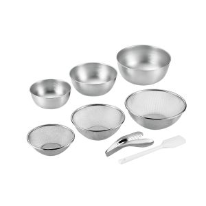 よこやま よこやま 燕人の匠 SUS ga サス ガ ストロングメッシュ ザル 6点セット ザル 22cm 19cm 16cm ボウル 15cm 18cm 21cm SUS-Z1500