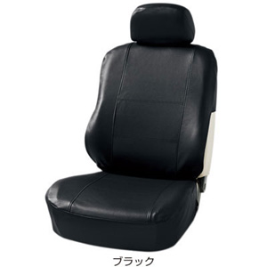 ボンフォーム BONFORM ボンフォーム カーシートカバー グランドレザー 前席用2枚 背裏ハーフカバー ブラック 4364-52BK