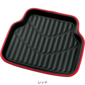 ボンフォーム BONFORM ボンフォーム カーマット 3Dレザーマット 後席用 50x45cm レッド 6416-08R