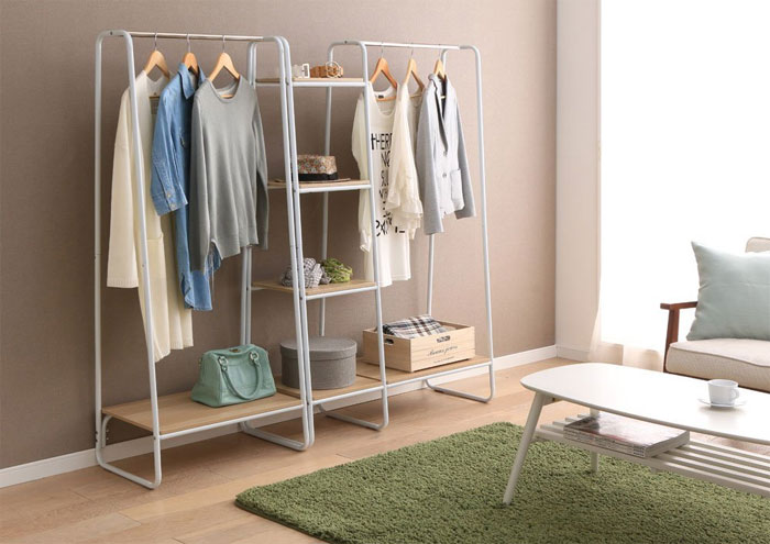  アイリスオーヤマ IRIS アイリスオーヤマ スタイルハンガーラック 2WAYタイプ プレミアム ボード1枚+ラック付き PI-B3 ホワイト