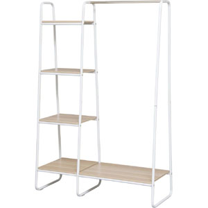 アイリスオーヤマ IRIS アイリスオーヤマ スタイルハンガーラック 2WAYタイプ プレミアム ボード1枚+ラック付き PI-B3 ホワイト