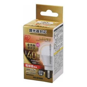 アイリスオーヤマ アイリスオーヤマ LDA5L-G-E17/W/D-4V1 LED電球 E17 全方向 調光 40形相当 電球色