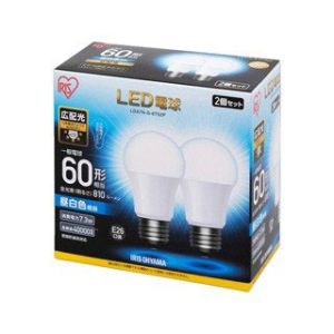 アイリスオーヤマ IRIS アイリスオーヤマ LDA7N-G-6T52P LED電球 E26 広配光 60形相当 昼白色 2個セット