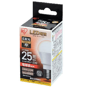 アイリスオーヤマ IRIS アイリスオーヤマ LDA2L-G-E17-2T5 LED電球 E17 広配光 25形相当 電球色